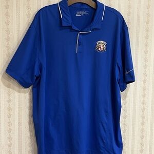 Nike Royal Blue Men's Polo Shirt with Embroidered Logo